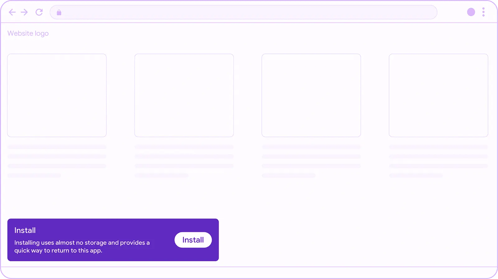 PWA install prompt UI — beforeinstallprompt
