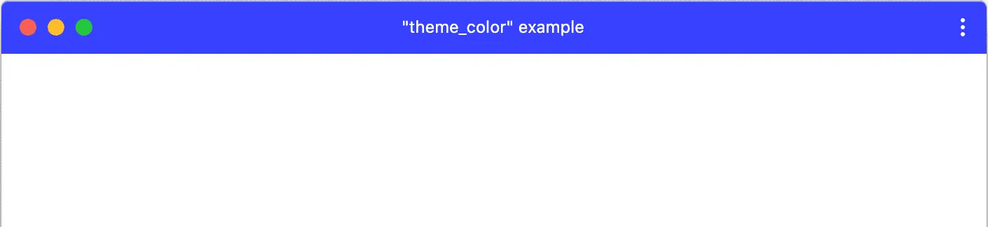 PWA theme_color — browser toolbar and Android notification bar color
